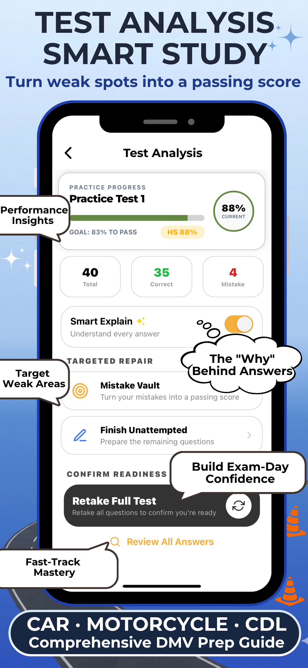 DMV Permit Test Progress Analytics